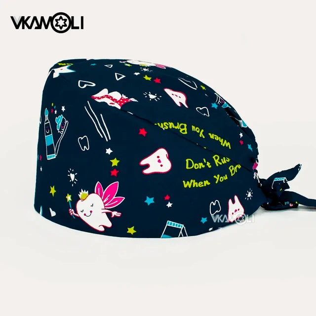 Gorros Quirúrgicos con Estampado Dental | Unisex para Sala de Operaciones y Accesorio Médico Cosmic Harmony